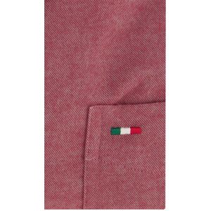 Portofino casual overhemd normale fit roze effen katoen