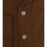 R2 - Overhemd - Bruin - Modern-Fit - Casual