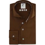 R2 - Overhemd - Bruin - Modern-Fit - Casual