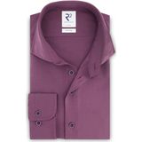 R2 - Overhemd - Paars - Wol - Formeel