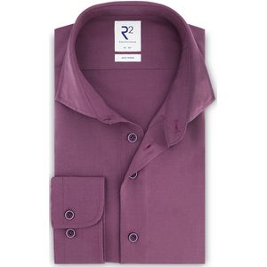 R2 - Overhemd - Paars - Wol - Formeel
