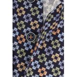 R2 - Overhemd - Donkerblauw - 100% Katoen - Slim Fit - Wide Spread Boord