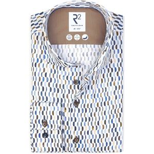 r2 - Overhemd - Wit - 100% Katoen - Slim Fit - Lange Mouwen