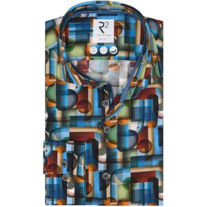 R2 Overhemd Sofa Print Multicolour - Maat 40 - Heren - Overhemden Casual
