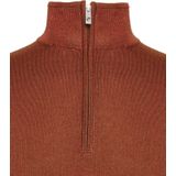 R2 Half Zip Trui Merinowol Brique - Maat L - Heren