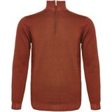 R2 Half Zip Trui Merinowol Brique - Maat L - Heren