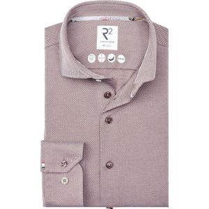 R2 Japanese Knitted Hemd Contrast Braun - Größe 45