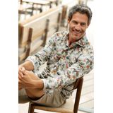 R2 Amsterdam - Overhemd - Zachtgroen - Katoen, Polyester - Italiaanse Auto- en Bloemenprint