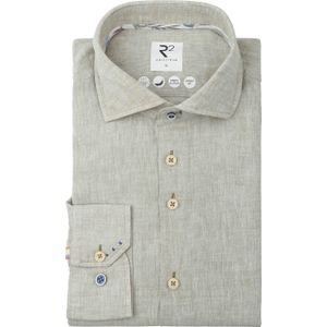 R2 Overhemd Linnen Blend Lichtgroen - Maat XXL - Heren