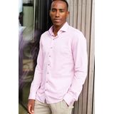 R2 - Overhemd - Roze - Linnen Blend