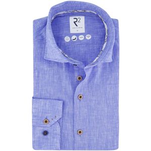 R2 Amsterdam - Overhemd - Blauw - Katoen