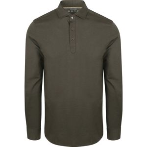 R2 - Camicia Polo Jersey - Donkergroen - Longsleeve Poloshirt