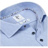 R2 Amsterdam - Overhemd - Blauw - Lange Mouw - Effen