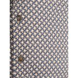 R2 - Overhemd - Bruin Blauw - Retro Print - Heren - Formeel