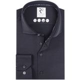 R2 - Knitted Overhemd - Antraciet - Effen