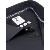 R2 - Knitted Overhemd - Antraciet - Effen