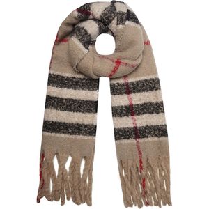 Wintersjaal Gestreept - Camel - Grote Sjaals - 100% acryl - Warme Trendy Sjaals