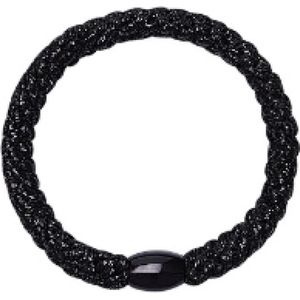 Hidzo Haarelastiekje - Elastiek & armband - Zwart glitter