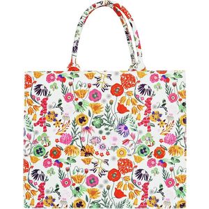 Handtas gebloemd groot, Gebloemde shopper, Handtas met bloemen, Tas gebloemd