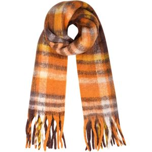 Sjaal happy print Oranje & Bruin Polyester