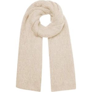 Sjaal- beige- effen -gebreid -unisex