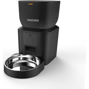 Hozard® Smart Pet Feeder - Voerautomaat - 1080P Camera - Smart App - Voerbak Hond - Voerdispenser Kat - 4L - Zwart