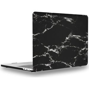 Laptophoes - Geschikt voor MacBook Pro Hoes Case -13 inch - A1989 (2018) - Marmer Zwart Wit