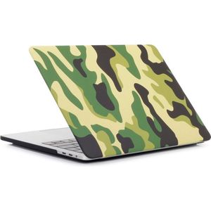 Laptophoes - Geschikt voor MacBook Pro Hoes Case -13 inch - A1989 (2018) - Legerprint