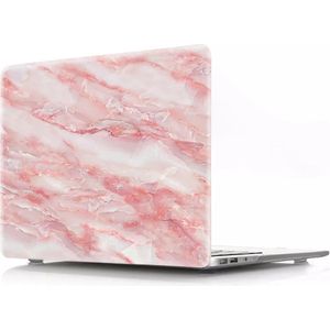 Laptophoes - Geschikt voor MacBook Pro Hoes - 13-inch Case Voor Pro 13 inch (M1, M2 2017-2022) A1706 t/m A2686 - Marmer Roze