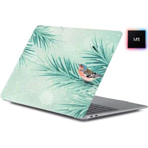Laptophoes - Geschikt voor MacBook Pro Hoes - 13-inch Case Voor Pro 13 inch (M1, M2 2017-2022) A1706 t/m A2686 - Bladeren Groen