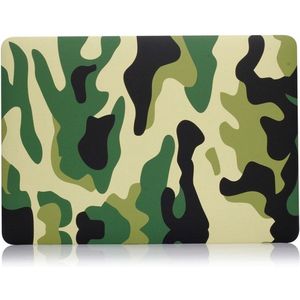 Laptophoes - Geschikt voor MacBook Air 13 inch Hoes - Case Voor Air 13.3 inch (2018) A1932 - Legerprint