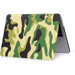 Laptophoes - Geschikt voor MacBook Air 13 inch Hoes - Case Voor Air 2020 (A2179) - Legerprint