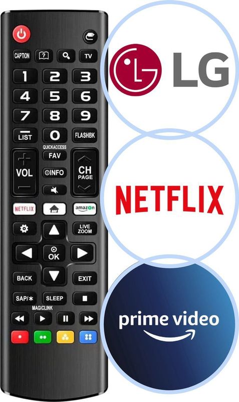 Afstandsbediening - Geschikt voor LG (Smart) TV - Voorgeprogrammeerd - Universeel - AKB75095307, AKB75375604, AKB74915305