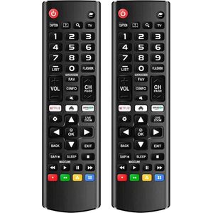 2x Afstandsbediening - Geschikt voor LG Afstandsbediening - Remote Control - Televisie, Smart TV, AKB75095308, AKB