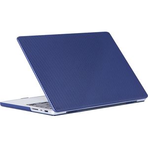 Laptophoes - Geschikt voor MacBook Pro 13 inch Hoes - Geen Vingerafdrukken - Carbon Case - Voor Pro 13 inch (M1, M2 2017-2022) A1706 t/m A2686 - Blauw