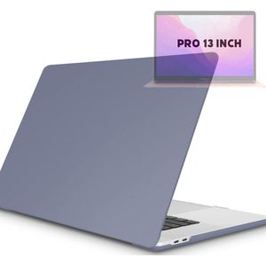 Laptopcover - Geschikt voor MacBook Pro 13 inch - Case - Cover - Hardcase - A1706/A1708/A2338/A2686 (M1,M2,Touchbar, 2016-2022) - Lavender Grijs