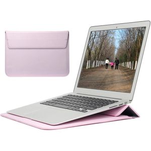 Laptopsleeve - Roze - 2-in-1 - Laptophoes Dames - Laptop Tas Sleeve met Standaard