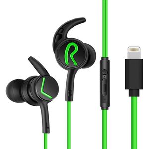 Phreeze EP15 Bedrade Oortjes - Groen - In-Ear Sport Headset met Haakjes - Headset - Geschikt voor Apple iPhone Oortjes met Draad