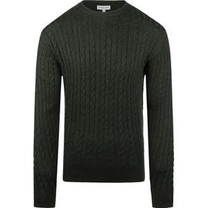 McGregor - Kabeltrui - Donkergroen - Merinowol