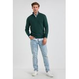McGregor Half Zip Trui Merinowol - Pine Groen - Heren - Pullovers