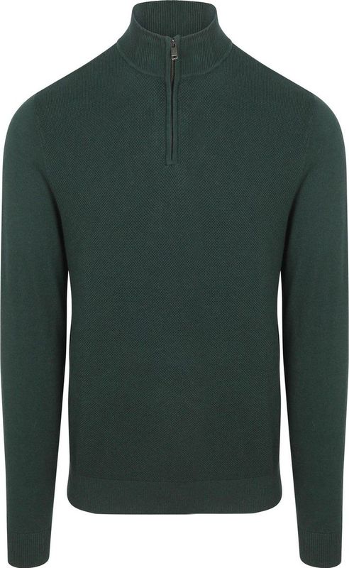 McGregor Half Zip Trui Merinowol - Pine Groen - Heren - Pullovers