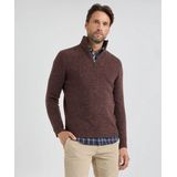 McGregor - Half Zip Trui - Bruin - Merinowol - Heren