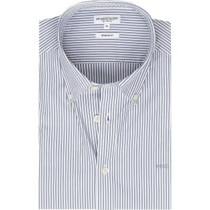 McGregor Overhemd Poplin Streep Blauw - Maat S - Heren - Overhemden Casual