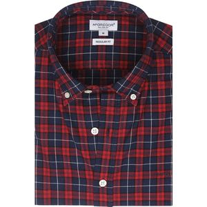 McGregor Overhemd Ruit Rood Blauw - Maat S - Heren