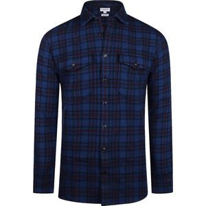 McGregor - Overshirt Tartan Ruit - Donkerblauw - Heren Vest