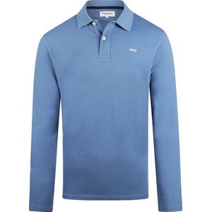 McGregor Long Sleeve Poloshirt Faded Blauw - Maat S - Heren - Longsleeve polo