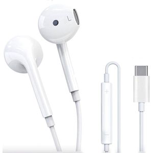 In-Ear Oordopjes met USB C Aansluiting - Oortjes met Draad en Microfoon voor Telefoon / Tablet / Laptop / Smartphone / GSM
