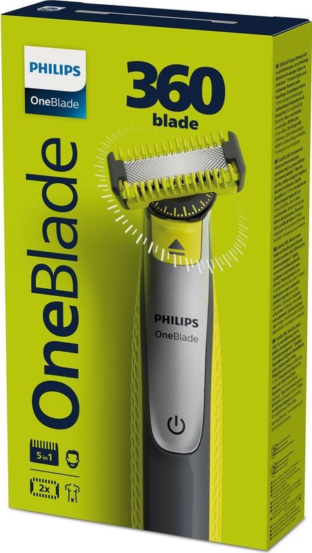 Philips OneBlade Face+Body - QP2834/20 - Trimmer, scheerapparaat en styler