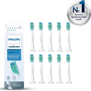 Philips Sonicare C1 ProResults - Opzetborstels voor Elektrische Tandenborstel - Wit - Verpakking van 10 - HX6010/32