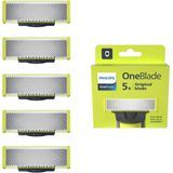 Philips - OneBlade Original Blade QP250/50 - Vervangmesjes - 5 stuks